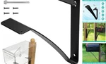 Mailbox Bracket For Post Metal Mounting Heavy Duty Floating Shelf Black. Fixed Price $116.17.