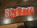 Hillman #2 - 4" Plastic Number Lot Of 16. Fixed Price $24.95.