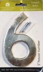 Architectural Mailboxes 3585-6 Inch Tall Solid Brass House Number '6' (c). Fixed Price $14.99.