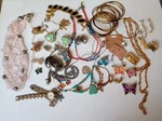 Vintage Modern Jewelry Lot Gold Tone Silver Bracelets Earrings And More. Fixed Price $25.00.