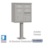 Salsbury Cluster Box Unit With 4 Doors & 2 Parcel Lockers Gray Type V Usps. Fixed Price $3205.63.
