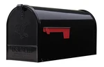 Architectural Mailboxes Elite Black Post Mount Mailbox, Large, Steel, Rust Resis. Fixed Price $39.82.