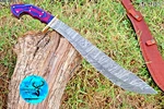 Custom Made Hand Forged Damascus Steel Blade Viking Falchion Sword 1657. Fixed Price $74.00.