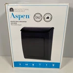 Architectural Mailboxes Aspen Black Wall Mounted Top Access 9X11 Locking 2 Keys. Fixed Price $14.99.