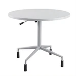 Safco Rsvp 29.5 Pneumatic Base And 36X36X1 Top In Silver Gray. Fixed Price $299.98.