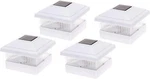 4 Pack White Solar Led Pathway Deck Patio Fence Light For 5X5 Pvc Vinyl Posts. Fixed Price $55.00.