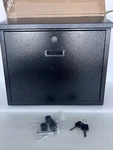 Locking Mail Box With Key Wall Mounted Large Capacity Black New. Fixed Price $21.99.