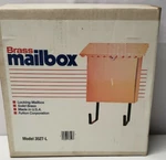 Vtg Fulton Solid Brass Locking Metal MAILBOX-3527-L-NEW-NEWSPAPER Holder. Fixed Price $109.99.