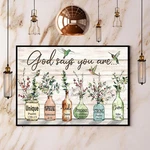 Hummingbird God Says You Are Unique Special Lovely Paper Poster No Frame Matt.... Fixed Price $19.90.