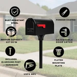 And In-ground Post Kit Black Steel Medium Curbside Combo Set. Fixed Price $69.97.