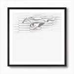 Ford Mustang E1 Bk Art Print Framed Wall Poster Canvas Picture. Fixed Price $53.60.