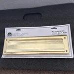 Architectural Mailboxes Steel Slot Door Letter Opening Brass Finish. Fixed Price $12.00.