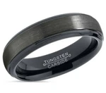 Free Engraving 6MM Tungsten Gunmetal Step Edge Brushed Holiday Wedding Band Ring. Fixed Price $51.75.