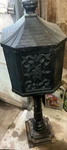 Victorian Style Cast Iron Pedestal Mailbox Large Black 36". Fixed Price $350.00.