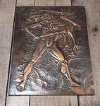 Embossed Copper Herakles Wall Hanging 13.5X10.5. Fixed Price $79.21.