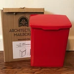Wall Mount Architectural Mailboxes Box, Red Enamelled Steel, 10"X7"X3.5". Fixed Price $19.99.