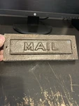 Vintage Art Craft Deco Shabby Paint Brown Cast Aluminum Door Wall Mail Slot Box. Fixed Price $24.95.
