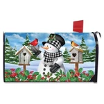 Briarwood Lane Merry Christmas Checkered Snowman Magnetic Mailbox Cover Standard. Fixed Price $17.95.