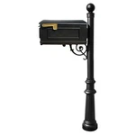 Qualarc Lewiston Post Mailbox In Black. Fixed Price $785.00.