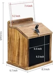 Mygift Rustic Burnt Wood Wall Mountable Fundraising Donation Suggestion Box / Co. Fixed Price $23.45.