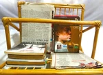 Handmade Cane Mid Century Modern Magazine Newspaper Holder House Organizer. Fixed Price $22.99.