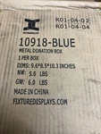 Fixturedisplays 10918-BLUE Metal Donation Brand New (box Only With Keys). Fixed Price $69.99.