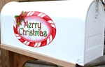 Magnet (partial Cover) Candy Cane Oval Merry Christmas Car. Fixed Price $10.95.