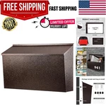 High-quality Wall-mount Mailbox Large Capacity Bronze Galvanized Steel Finish. Fixed Price $49.58.