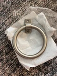 Signature Hardware Brass Door Knocker Satin Nickel Modern Ring Model 484159. Fixed Price $25.00.
