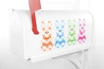 Mailbox Magnet Partial Cover Gingham Bunnies Customized Front Or Back Plain. Fixed Price $20.95.