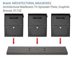 Architectural Mailboxes Graphite Bronze Tri Spreader Plate. Fixed Price $35.00.
