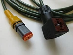 Deutsch DT06-4S, 20' Cable Assy X 3 Pin Gdm Receptable On 1/2" Npt Watertight. Fixed Price $125.00.