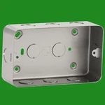 1X Metal Clad Gang Surface Wall Mountable Mains Back Box With 20MM Knockouts. Fixed Price $13.52.