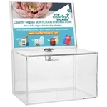 Acrylic Donation Collection Ballot Ticket & Drawing Voting Or Comment Box.... Fixed Price $27.59.
