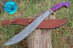 21" Custom Handmade Forged Damascus Steel Sword W/ Wood & Brass Handle 1657. Fixed Price $78.00.