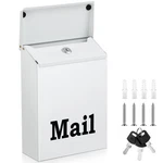 10X7X3 Inch Small White Wall Mount Mailbox Lock Key Security Drop. Fixed Price $37.55.