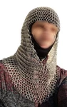 Ringmail Bright Silver Light Hood Balaclava Coif. Fixed Price $49.90.