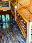 Rustic Railings Stair Porch Interior Exterior Primitive Log Cabin Art Furniture. Fixed Price $335.00.