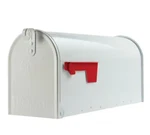 Gibraltar E1100W00 Standard Size Galvanized Steel Rural Mailbox White. Fixed Price $12.00.