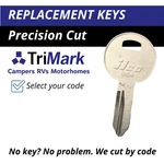 Trimark Keys Camper Rv Motorhome Replacement Cut Your Code 2001-2240. Fixed Price $7.99.