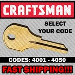 Craftsman Tool Box Key Cut Your Code 4001 - 4050. Fixed Price $7.99.