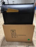 Whitehall Products Capitol Mailbox Extra Large Black + Free Address Side Plaques. Fixed Price $125.00.