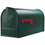 Elite Post-mount Mailbox, Large, Green Steel E1600GAM. Fixed Price $59.76.