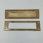 Vintage Brass Door Mail Slot (front & Back Plate). Fixed Price $25.00.