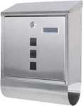 Stainless Steel Mailboxes With Sturdy Key Lock, Wall Mounted Waterproof. Fixed Price $80.38.