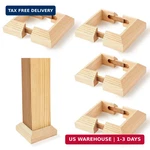 Croblissful Pcs 4" Actual 3.5" X Deck Post Base Cover Wood Split. Fixed Price $79.98.