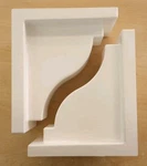 Mayne Yorkshire 8" 4" 7" Decorative Vinyl Corbels White - 2 Pac Open Box. Fixed Price $19.99.