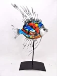 Reef Fish Hand Sculpted & Painted Metal Tropical Table Top Decor. Fixed Price $35.96.