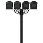 Qualarc, Hanford Quad Post With Scroll Supports (no Base, Address) In Black. Fixed Price $1905.00.