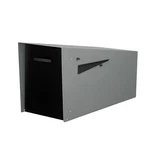 Modern Mailbox With Angle Design Post Mount - Gray Powder Coated Metal. Fixed Price $148.99.